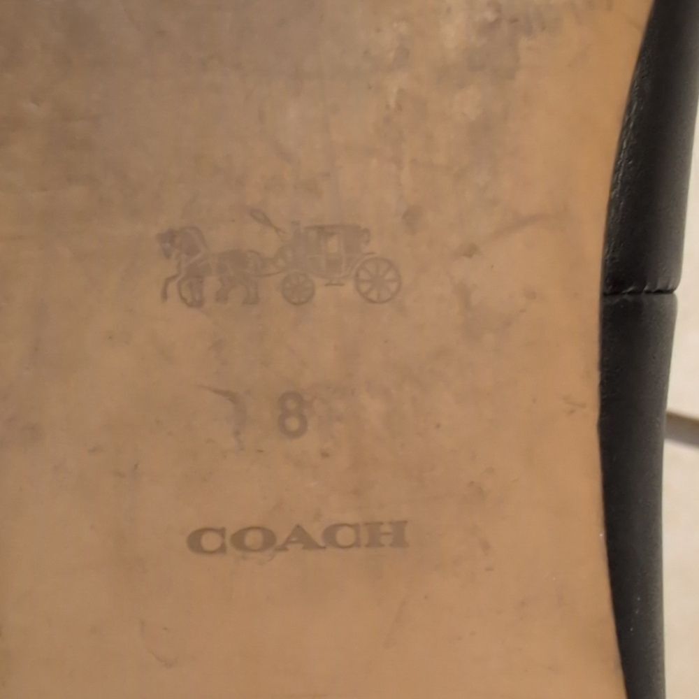 Coach Harper Loafer Genuine Leather Black Minimalist Size 8 - Picture 11 of 12